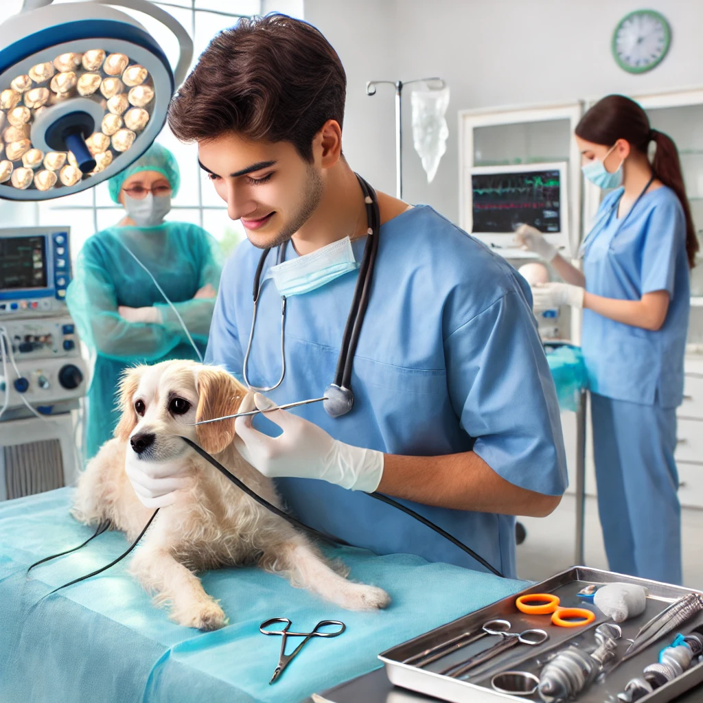 veterinarian in surgery service